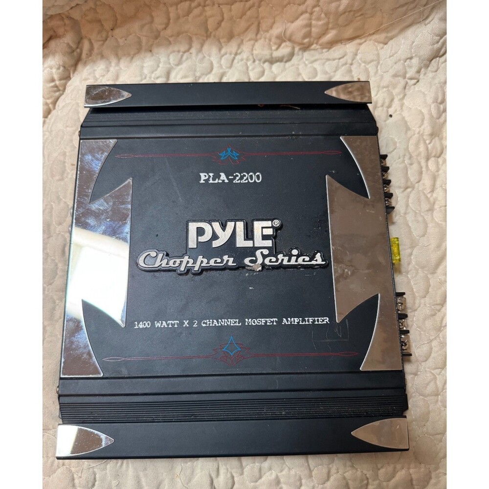 Pyle Chopper Series PLA-2200 1400W 2 Channel Car Audio MOSFET Amplifier Untested